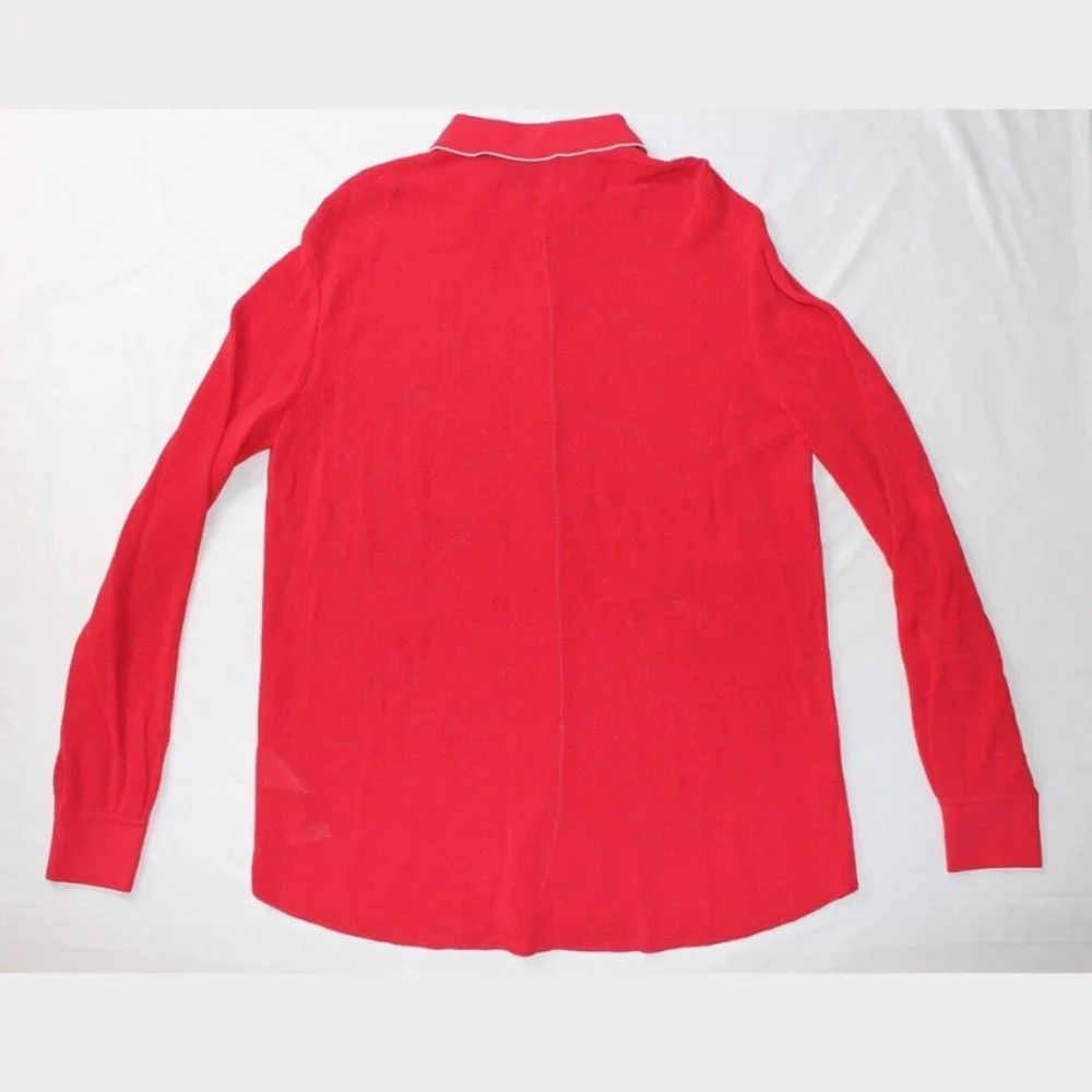 $1750 MEN'S NEW W/TAGS Salvatore Ferragamo Mesh Red White Cardigan Size L